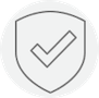 Icon of a shield with a checkmark